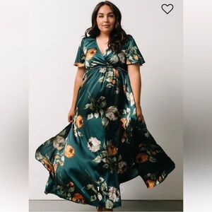 Baltic Born Sicily Satin Maxi Dress Size M